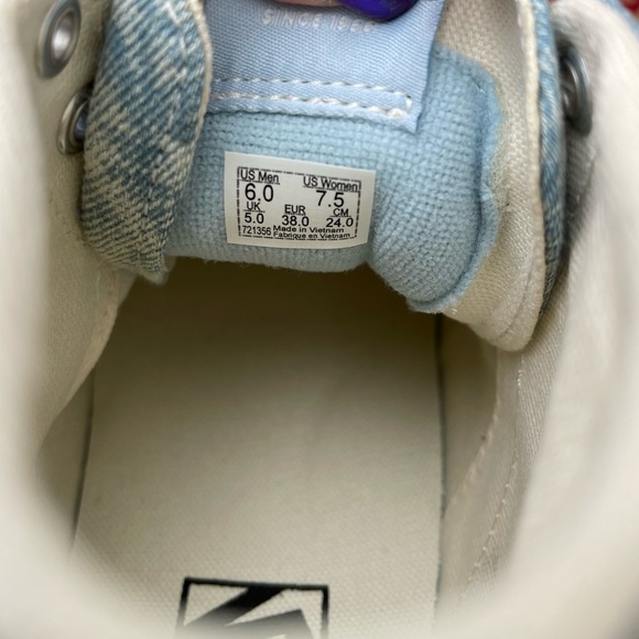 Vans SK8-Hi Tapered Denim Destroy sneakers in sky blue - Picture 12 of 13